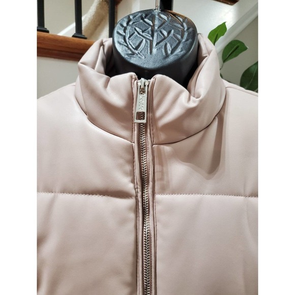 Boohoo Man Mens Beige Sleeveless Pockets Full Zipper Casual Vest Size Large - Picture 3 of 16